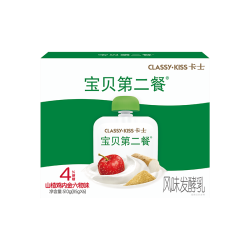 卡士 宝贝第二餐酸奶85g*6袋 山楂六物味 4%蔗糖 低温酸奶 儿童礼物