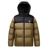 【骆驼 CAMEL火山】男装面包服男秋冬连帽加厚保暖白鸭绒短款羽绒服外套