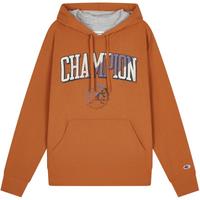 Champion 【品牌】秋冬保暖加绒连帽卫衣男女同款休闲印花字母LOGO
