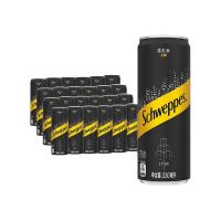 可口可乐 怡泉苏打水330ml 24罐0糖0卡0脂原味气泡水无糖饮料 调酒送礼
