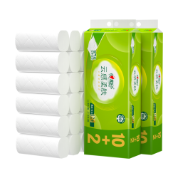心相印 云感柔肤立体压花卷纸厕纸卫生纸无芯100克24卷