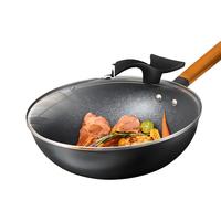 美的(Midea)炒锅 不粘锅炒菜锅煎锅麦饭石色平底电磁炉燃气灶通用少油烟厨具 【加大口径】 2-4人 30cm