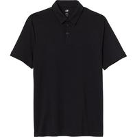 HM男装Polo衫春季轻便薄款修身商务通勤风翻领短袖上衣0956343