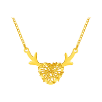 Sino gem 中国珠宝 GXL2021B444 悦动灵鹿足金项链 2.9g