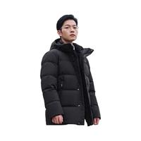 坦博尔(Tanboer)羽绒服男短款冬款休闲连帽防风保暖冬天男士冬天外套TA331557 黑色 190/104A