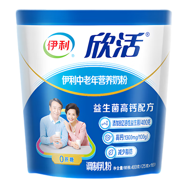 PLUS会员：伊利 中老年营养奶粉 400g 袋装