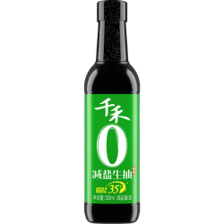 千禾 0添加减盐35%生抽酱油 500ml