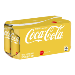 芬达 可口可乐（Coca-Cola）中国香港柠檬味可口可乐碳酸饮料组合装 8罐装