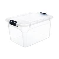 禧天龙加厚大号透明收纳箱搬家箱塑料衣服玩具收纳整理箱无异味 41L  单只装【无轮】