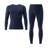 蕉内热皮502++男女士保暖内衣裤套装加绒打底衫7A抗菌莫代尔秋衣秋裤 【男】深蓝 XL