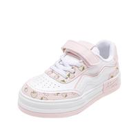 WARRIOR 回力 童鞋M时尚儿童草莓鞋2024春季透气男童运动鞋女童小白鞋 白粉 33码 内长约21cm