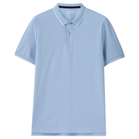 GIORDANO 佐丹奴 男士短袖POLO衫 01011425 粉蜡蓝 L