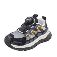 回力童鞋透气儿童跑步鞋女童时尚运动鞋2024春季男童网面鞋子 黑桔 37码内长约23.2cm