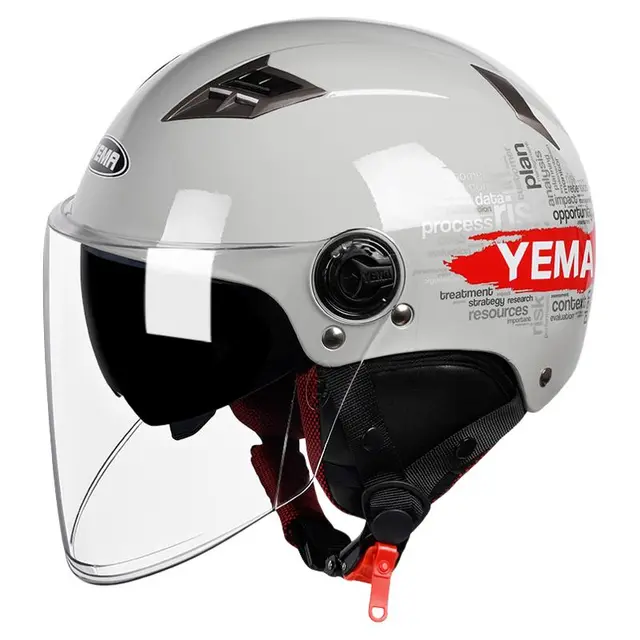 YEMA 野马 YEMA-329S 摩托车头盔 半盔 透明镜片