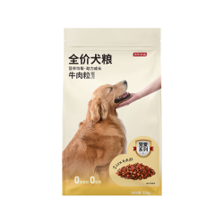京东京造 全价牛肉粒双拼狗粮10kg