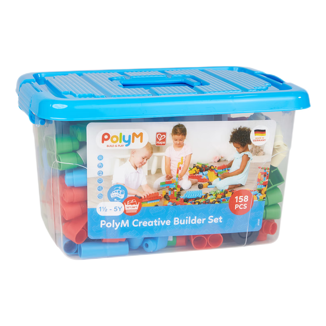 Hape 柔性大颗粒 儿童拼插积木 158粒