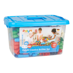 Hape 柔性polym积木 158粒积木方盒 2-6Y