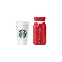 星巴克(Starbucks )蝴蝶结款不锈钢保温杯配企鹅款毛绒包380ml 圣诞节男女咖啡茶杯子