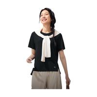 蕉下 T恤女短袖棉休闲春夏2025纯色通勤修身内搭户外打底衫