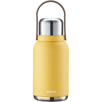 SUPOR 苏泊尔 保温杯大容量水杯男女士316不锈钢户外旅行保温水杯壶泡茶杯子 银杏黄1.2L