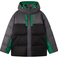 Semir 森马 羽绒服男冬季新款外套oversize撞色拼接潮流抽绳连 00499