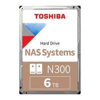 东芝（TOSHIBA） NAS级6TB机械硬盘N300台式机硬盘PMR垂直个人云存储服务器企业监控 MN08ADA600 6TB