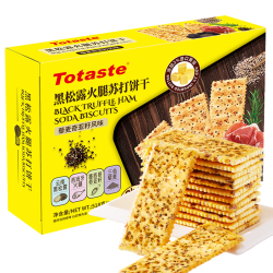 土斯 无糖 苏打饼干  黑松露火腿苏打饼干518g 普通盒装 518g