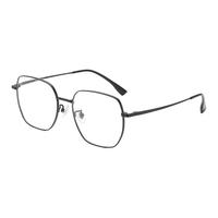 依视路(ESSILOR)防蓝光辐射防紫外线非球面近视眼镜镜片钻晶A4依视美1.67两片装 钛+金属-全框-4023GD-金色 1200度以内