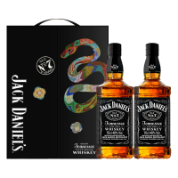 移动端、京东百亿补贴、京东超级补贴：杰克丹尼 Jack Daniels）美国田纳西州 调和型威士忌 黑标双支礼盒装500ml *2