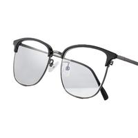 依视路(ESSILOR)钻晶膜御A4防蓝光膜岩近视眼镜片男女欧拿眼镜框多款可选配膜致 合金-全框-OJ019-黑枪 镜框+钻晶膜岩 1.60依视路非球面镜片