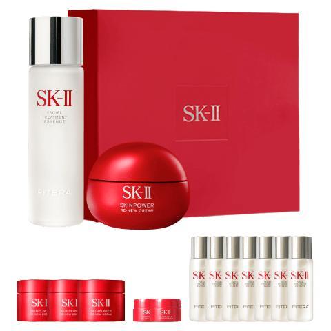 SK-II 神仙水230ml+面霜50g水乳护肤套装化妆sk2礼盒 赠神仙水180ml+面霜50g+面膜 七夕情人节礼物