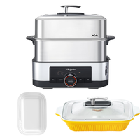东菱 蒸汽锅家用多功能电蒸锅 不锈钢大容量多层蒸箱 双层不锈钢DL-1005（标配）