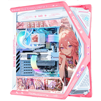 华硕(ASUS)ROG GR701 创世神机箱 吹雪机箱 EVA明日香联名台式机箱ARGB灯板全塔机箱翻毛皮白色机箱 八重神子主题(粉白创世神+灯板)