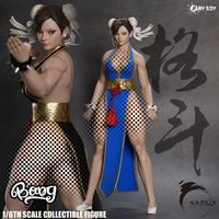 Bang 现货PLAYTOY格斗女神2016可动人偶模型摆件礼物 普快 蓝衣版