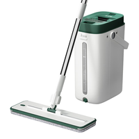 美丽雅【任嘉伦同款】净污分离平板拖把36cm杆长136cm2布带桶家用一拖净