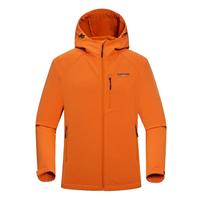 诺诗兰24秋冬男士杜邦三防软壳衣防泼防油污徒步户外登山夹克外套 柿橙色 185/XXL