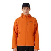 诺诗兰24秋冬男士杜邦三防软壳衣防泼防油污徒步户外登山夹克外套 柿橙色 175/L