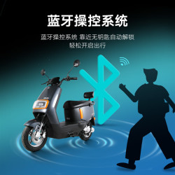 邦德富士达 电动摩托车战牛1200W60V20Ah续航70KM前碟刹液压减震USB软启动电动车 橙影灰调