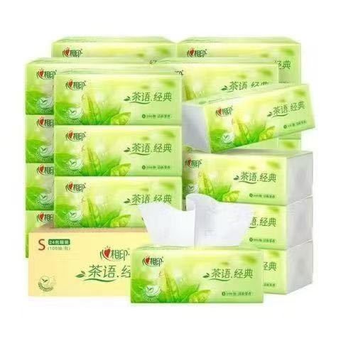 心相印 茶语经典系列 抽纸 3层100抽*24包