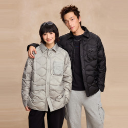 Champion 轻薄羽绒服短款 2025冬季菱格女美式