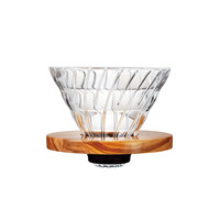 HARIO 日本v60橄榄木玻璃滤杯咖啡杯分享壶手冲咖啡壶套装咖啡器具