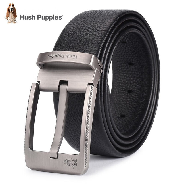 暇步士 皮带男士针扣真皮时尚头层牛皮腰带礼盒休闲商务送 黑色016-宽度