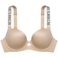 维密 维密闪亮Logo字母blingbling经典水钻肩带性感聚拢文胸内衣女