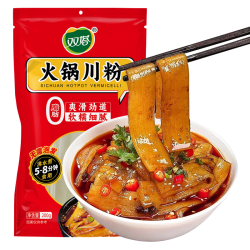 双塔 火锅食材宽粉川粉配菜苕粉麻辣烫粉丝粉条 200g*3袋
