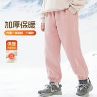 巴布豆童装儿童加绒加厚卫裤2025冬季男女童保暖运动裤束脚裤