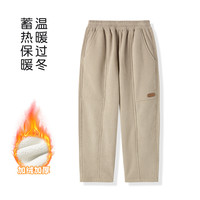 巴布豆童装儿童加绒加厚卫裤2025冬季男女童保暖运动裤束脚裤