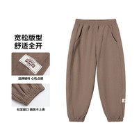 巴布豆童装儿童加绒加厚卫裤2025冬季男女童保暖运动裤束脚裤