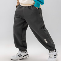 巴布豆童装儿童加绒加厚卫裤2025冬季男女童保暖运动裤束脚裤