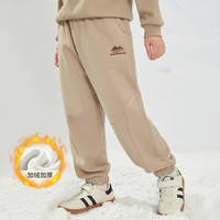 巴布豆童装儿童加绒加厚卫裤2025冬季男女童保暖运动裤束脚裤