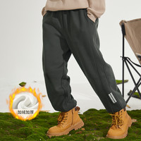 巴布豆童装儿童加绒加厚卫裤2025冬季男女童保暖运动裤束脚裤